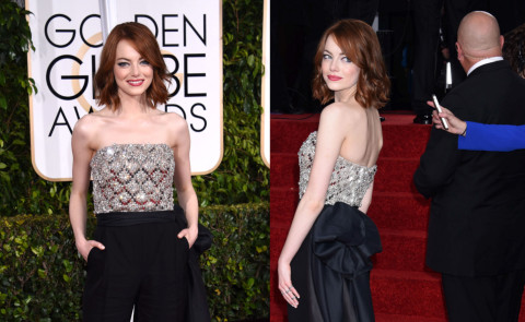 Emma Stone - Los Angeles - 12-01-2015 - Golden Globes 2015: Vade retro abito!