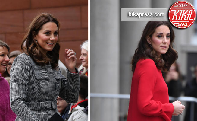 Kate Middleton Sotto Il Cappotto L Abito Rosso Foto Kikapress Com